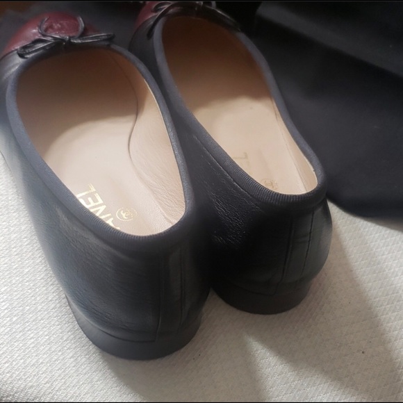 SOLD:  Chanel CC Cap Toe Ballet Flats - Picture 6 of 13